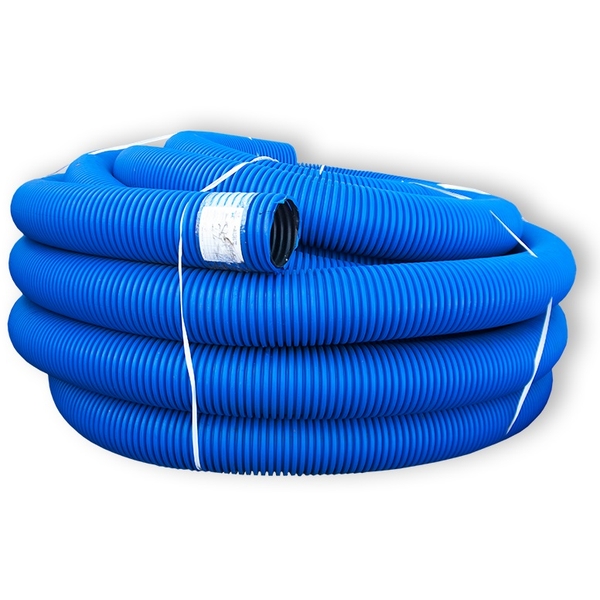 Труба двухслойная ПНД/ПВД 160/140,2 мм /синяя/ с муфтой